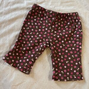 Carter's Brown Baby Pants with Floral Design